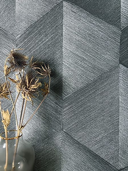 Newroom Vliestapete, Grau Tapete Modern 3D-Optik günstig online kaufen