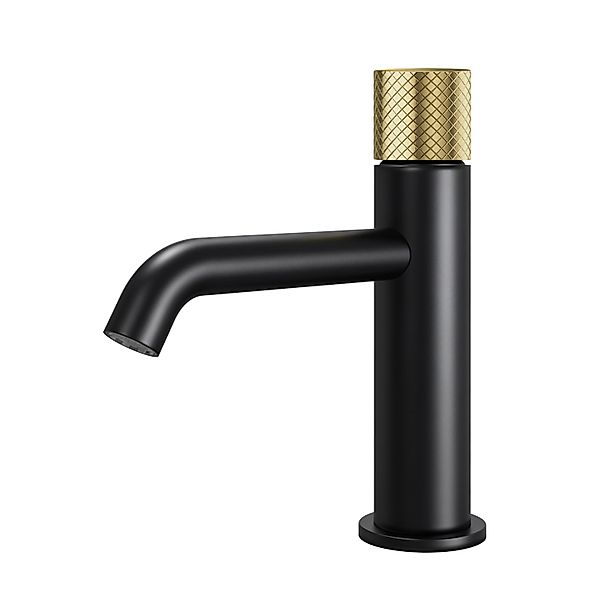 Emke Wasserhahn Bad Waschtischarmatur 181 x 166 x 50 mm Schwarz Matt Gold G günstig online kaufen