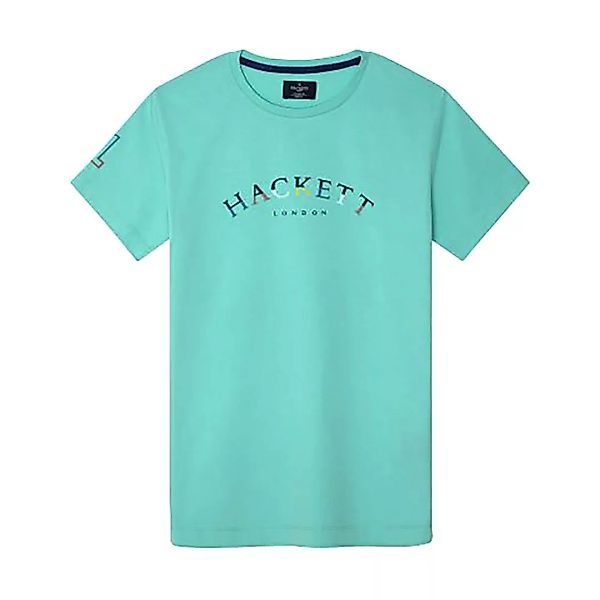 Hackett Color Logo Kurzärmeliges T-shirt XL Pool Blue günstig online kaufen