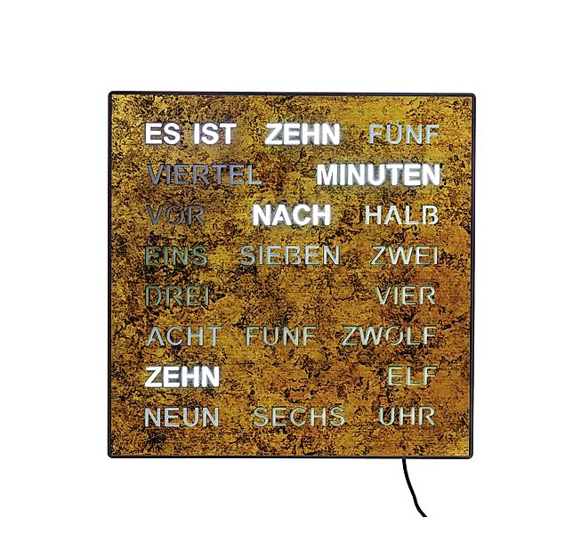 AMS Wanduhr Wortuhr LED Wanduhr Tischuhr günstig online kaufen