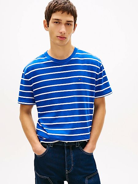Tommy Jeans T-Shirt "TJM REGULAR STRIPE" Regular fit mit Rundhalsausschnitt günstig online kaufen