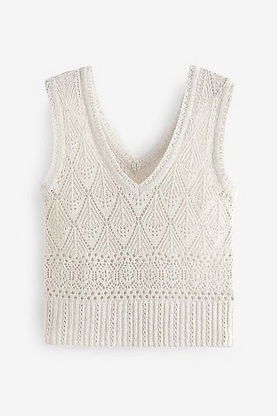 Next Stricktop Metallic-Tanktop mit Muster (1-tlg) günstig online kaufen