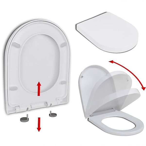 vidaXL WC-Sitz Toilettensitz mit Absenkautomatik und günstig online kaufen