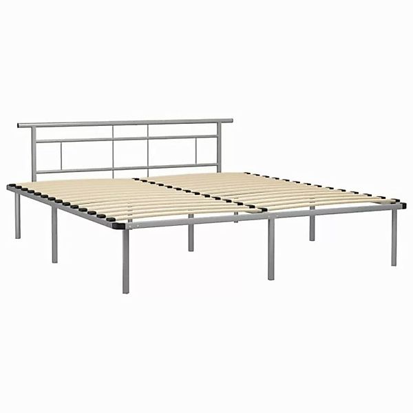 Bettgestell Grau Metall 180x200 Cm günstig online kaufen