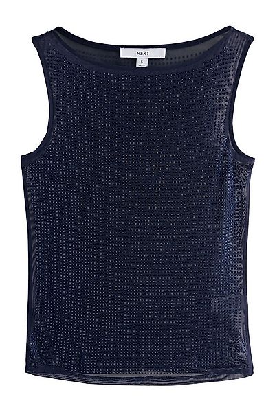 Next Blusentop Glitzerndes Mesh-Oberteil mit Hitzeversiegelung (1-tlg) günstig online kaufen