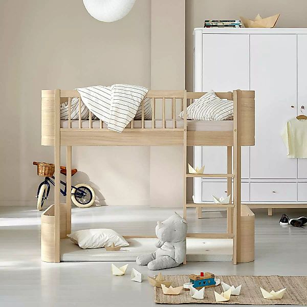 Oliver Furniture halbhohes Hochbett Wood Mini+ Weiß günstig online kaufen