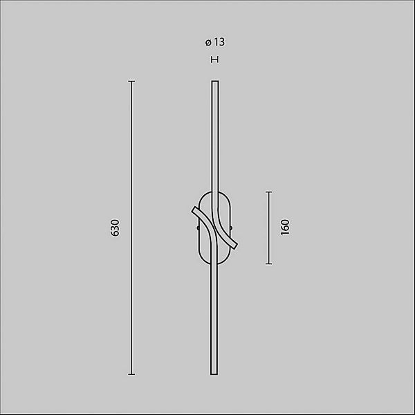 LED-Wandlampe RENAISSANCE, messing/schwarz, Höhe 63 cm 2flg. günstig online kaufen