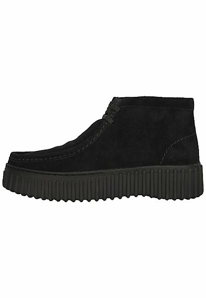 Clarks Schnürschuh "Torhill Moss Black" mit markanter, gerippter Sohle günstig online kaufen