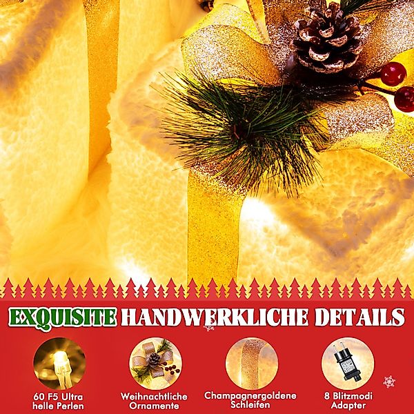 Elegear Weihnachtsfigur 3 Set LED Geschenkbox günstig online kaufen