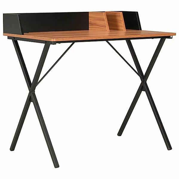 Schreibtisch Schwarz Und Braun 80x50x84 Cm günstig online kaufen