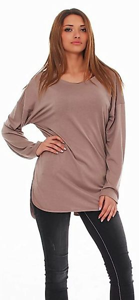 Mississhop Tunikashirt Damen Langarmshirt Vokuhila Shirt M.9546 günstig online kaufen