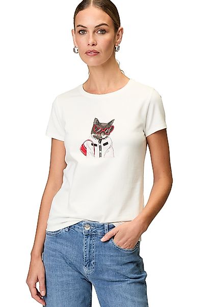 Zero Kurzarmshirt zero Jerseyshirt mit Ziersteinen günstig online kaufen