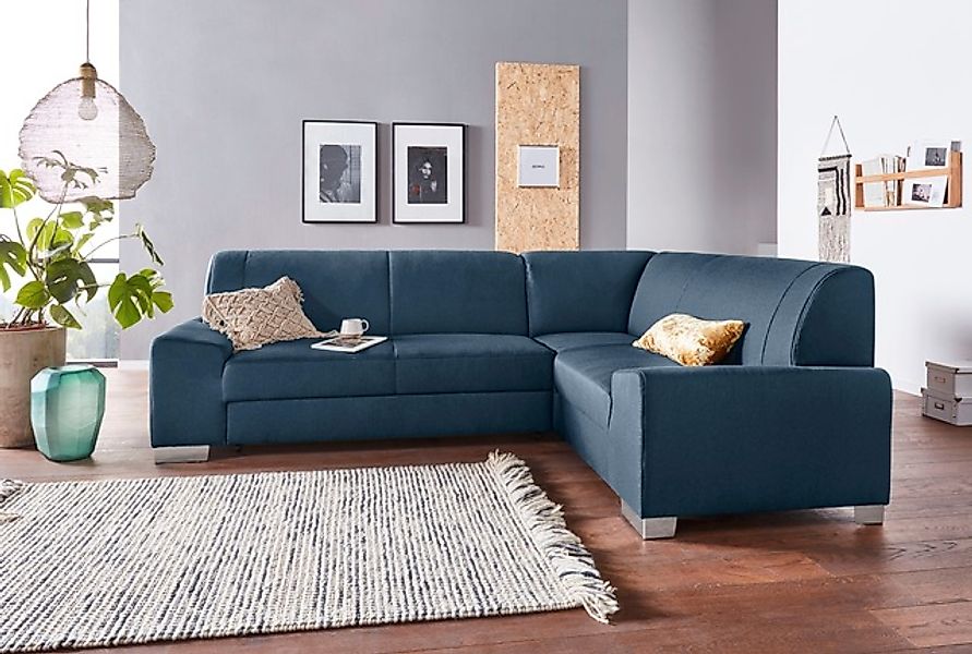 DOMO collection Ecksofa »Anzio in kubischer Formensprache, flache Armlehnen günstig online kaufen