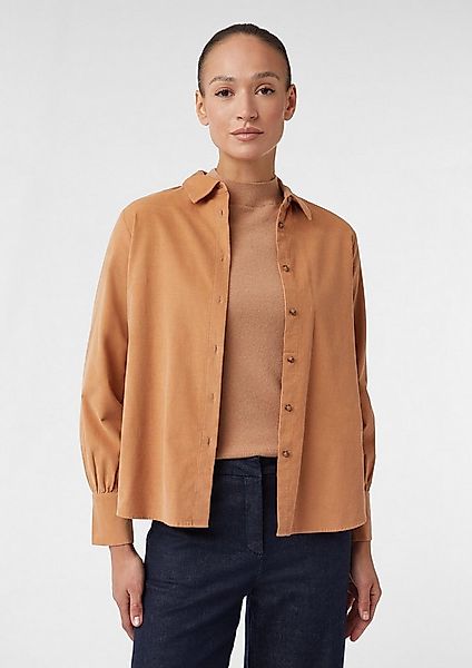 comma Langarmbluse Bluse Hemdbluse aus Feincord günstig online kaufen