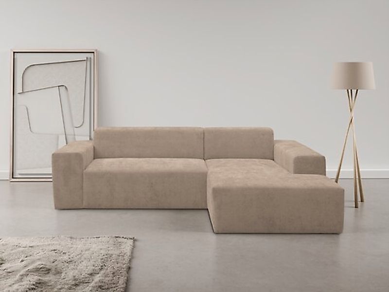 WERK2 Ecksofa »Zeus-L modern & zeitlos, Breite 253 cm, bequemes Sofa« Curvy günstig online kaufen