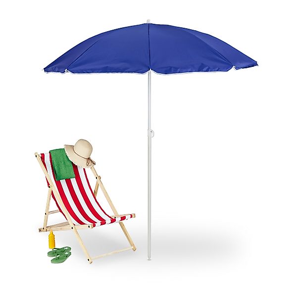 relaxdays Sonnenschirm Blauer Sonnenschirm 160 cm günstig online kaufen