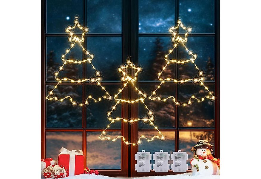 Elegear LED-Lichterkette Lichtervorhang weihnachtsdeko fenster, weihnachtsb günstig online kaufen