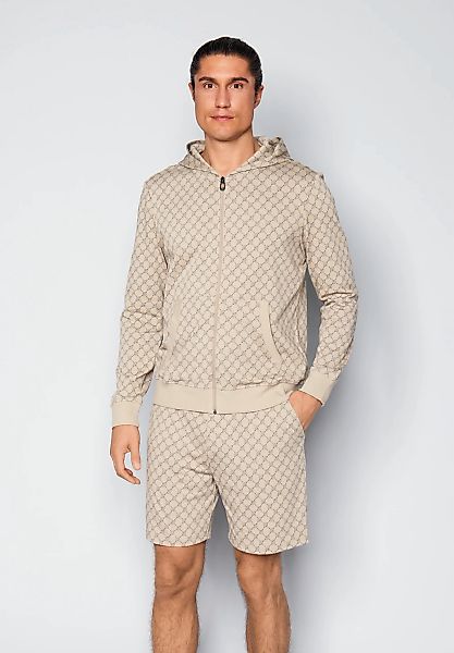 JOOP Sweatjacke mit Cornflower-Print allover und Kapuze günstig online kaufen