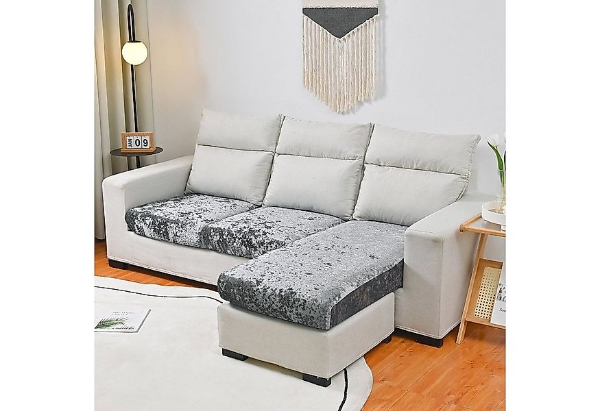 BTTO Sofahusse Samt Sofabezug,Sofa Sitzkissenbezug,Stretch Couch überzug, M günstig online kaufen