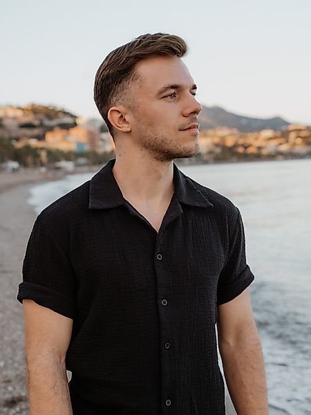hutch&putch Kurzarmhemd Musselin Herrenhemd - Business günstig online kaufen