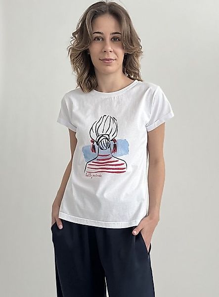 Zuckerwatte Print-Shirt maritimer Look, aus 100% Baumwolle günstig online kaufen