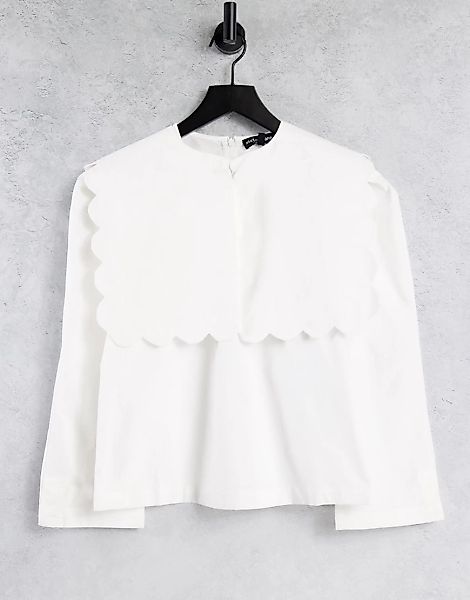 Sister jane – Hemd in Weiß mit Latzkragen günstig online kaufen