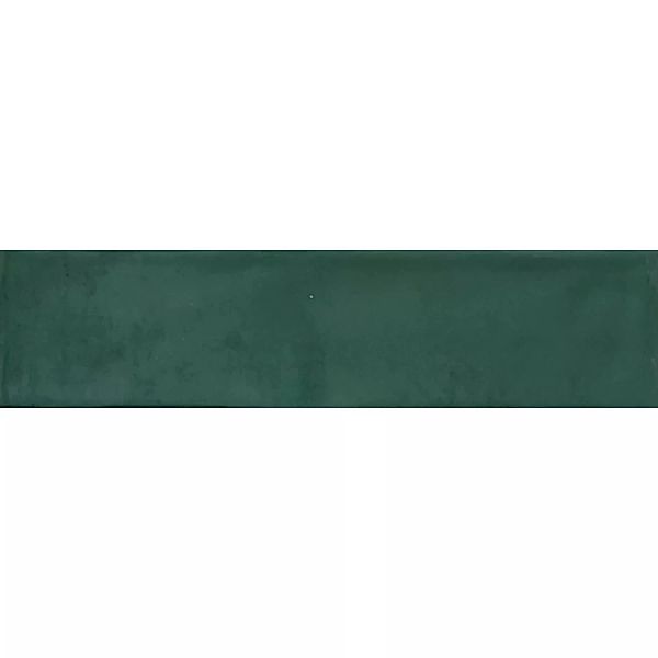 Wandfliese Saigon Steingut Glasiert Glänzend Grün 7,5 cm x 30 cm günstig online kaufen