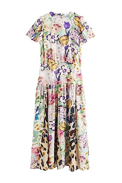 Next Midikleid Kurzärmeliges T-Shirtkleid mit geteiltem günstig online kaufen