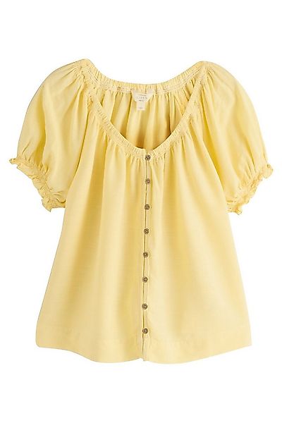 Next Carmenbluse Bardot-Oberteil mit Puffärmeln und Leinenanteil (1-tlg) günstig online kaufen