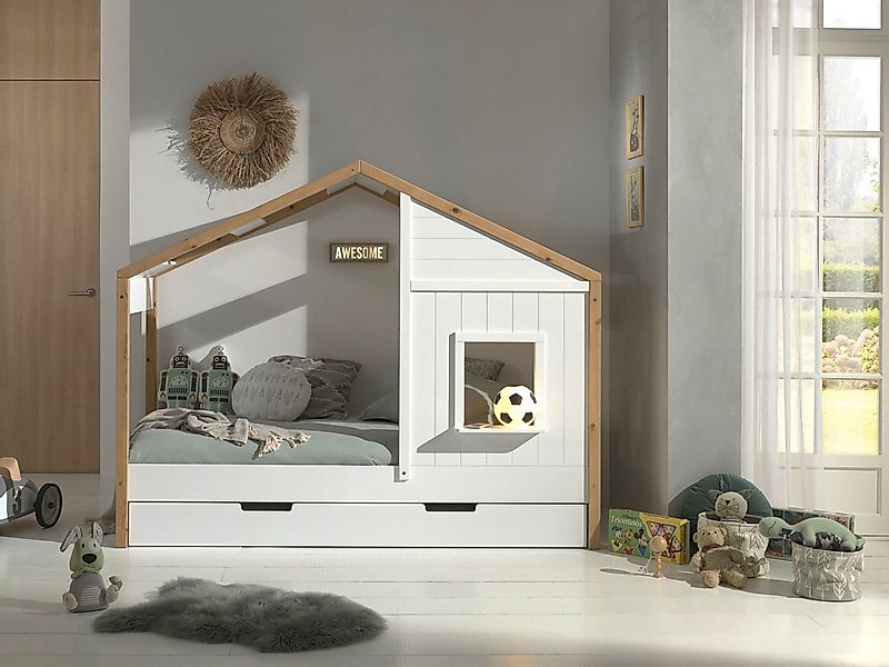 Vipack Kinderbett "Babs", (Made in Europe), Hausbett mit Lattenrost, wahlwe günstig online kaufen