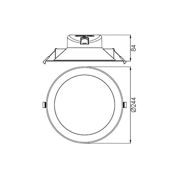 LED-Deckeneinbauleuchte Acrux, Ø 24 cm, silber matt, CCT günstig online kaufen