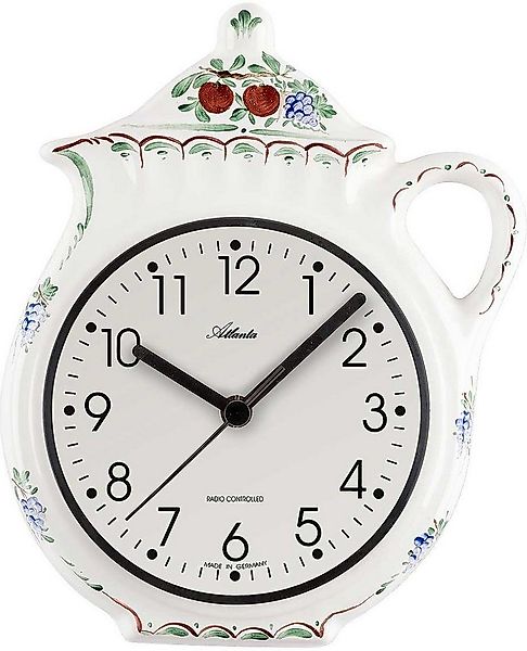 Atlanta Wanduhr klassische Küchenfunkuhr - Kanne - Atlanta Modell: 6024 günstig online kaufen