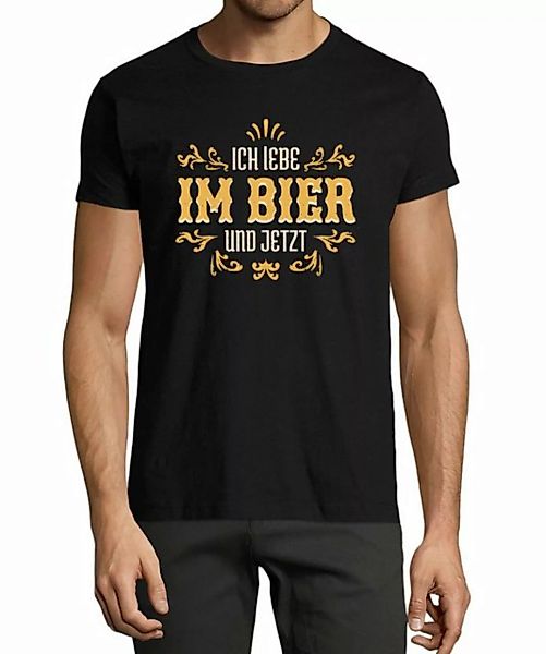 MyDesign24 T-Shirt Herren Sprüche Shirt - Trinkshirt Ich Lebe im Bier und J günstig online kaufen