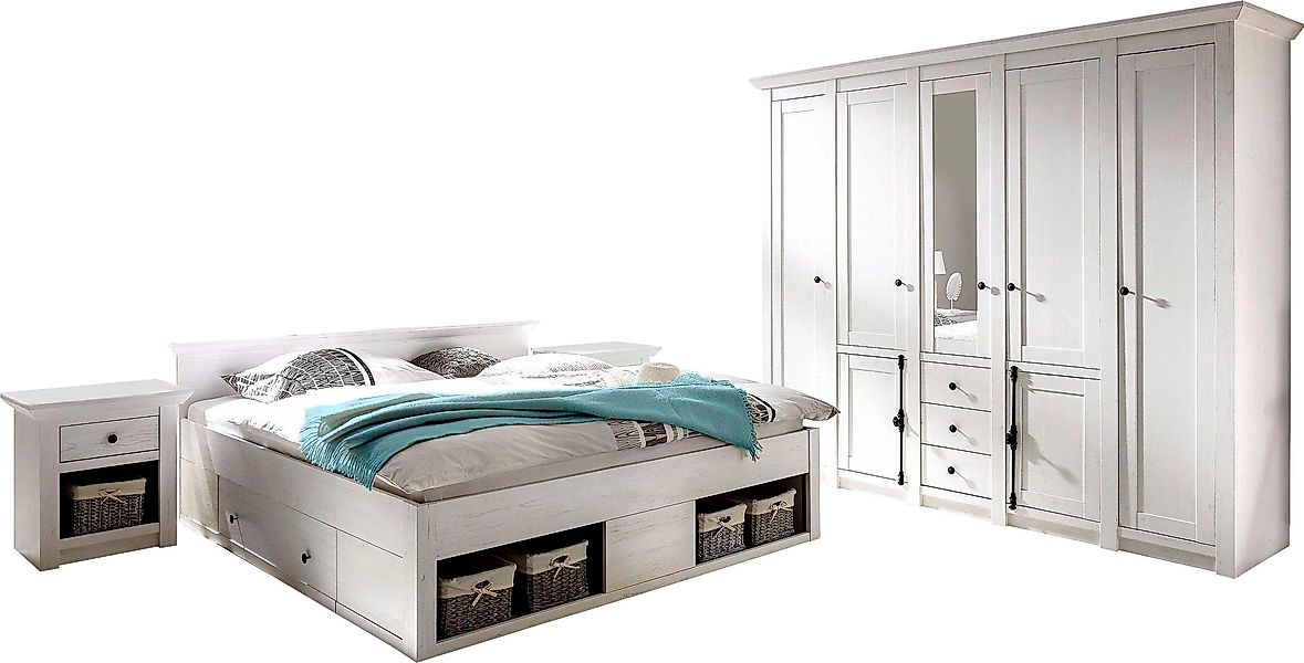 Home affaire Schlafzimmer-Set "California" Set, 4 Stk. tlg. groß: Bett 180 günstig online kaufen