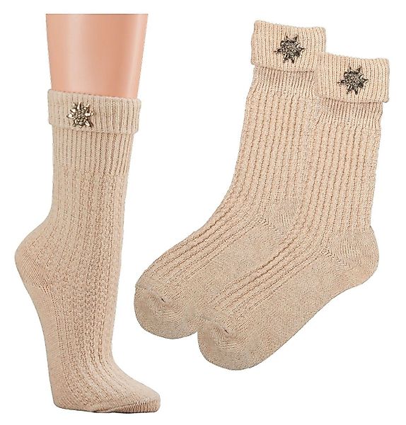 Wowerat Trachtensocken Umschlag Socken Edelweiss (2-Paar, günstig online kaufen