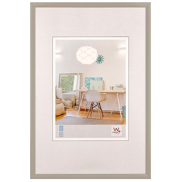 walther design New Lifestyle Kunststoff Bilderrahmen 20x30 cm Grau KV030T günstig online kaufen