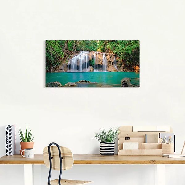 Artland Leinwandbild »Wasserfall im Wald National Park«, Gewässer, (1 St.), günstig online kaufen