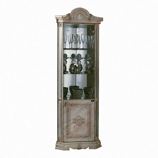 Interdesign24 Eckvitrine Bella (2-Türig, im Barock-Stil) in Beige/Gold Hoch günstig online kaufen