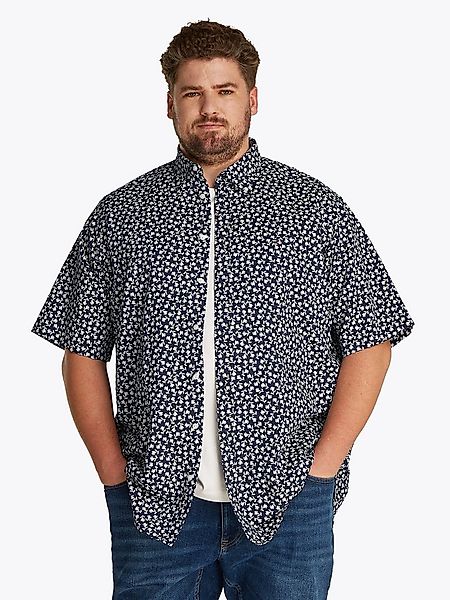 Tommy Hilfiger Big & Tall Kurzarmhemd BT-LINEN BLEND MPRINT mit Allover-Pri günstig online kaufen