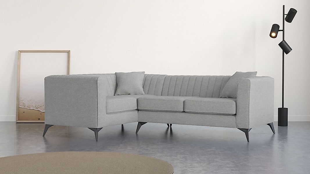 Places of Style Ecksofa "MATTHEW L-Form ideal für kleine Räume, Maße B/T/H: günstig online kaufen