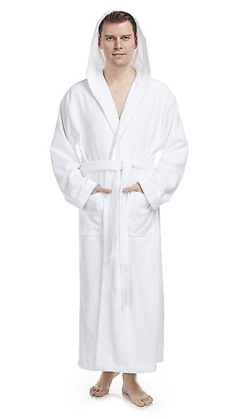 Arus Herrenbademantel Pacific, mit Kapuze, 100% Baumwolle, extra lang, für günstig online kaufen