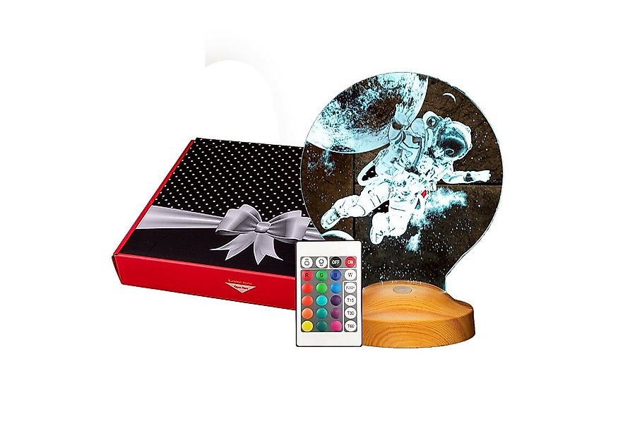 Geschenkelampe LED Nachttischlampe Astronaut Figur Gravity 3D Gravur Gesche günstig online kaufen