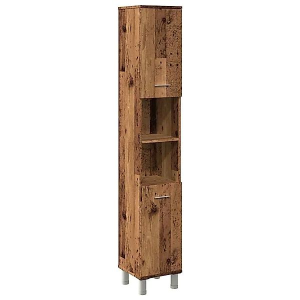 vidaXL Badschrank Altholz-Optik 30x30x179 cm Holzwerkstoff 856140 günstig online kaufen