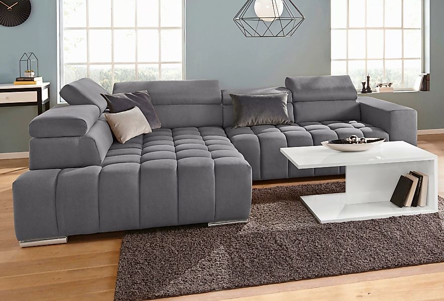 exxpo - sofa fashion Ecksofa Elias, L-Form, mit Kopf- bzw. Rückenverstellun günstig online kaufen
