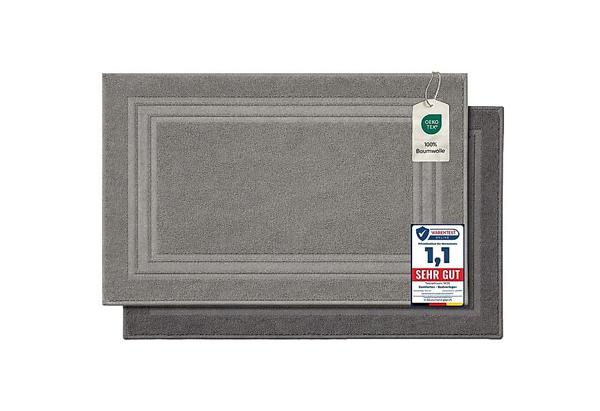Komfortec Badematte Badvorleger aus 100% Baumwolle, Waschbar Duschmatte, Fr günstig online kaufen
