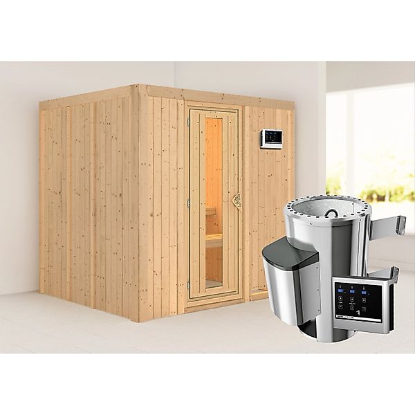 Karibu Sauna Dilja mit Ofen externe Stg.Easy Natur günstig online kaufen