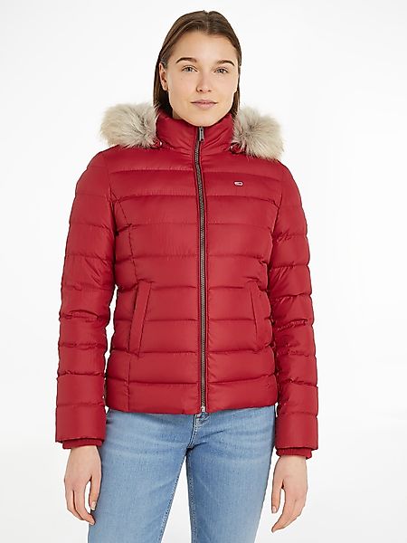 Tommy Jeans Daunenjacke "BASIC HOODED DOWN JACKET" mit Kapuze mit Fellimita günstig online kaufen