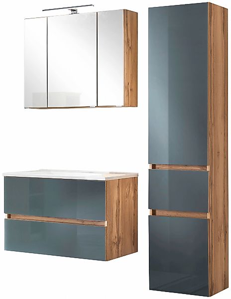 welltime Badezimmer-Set "Horki" Set, 3 Stk. tlg. bestehend aus Waschtisch-S günstig online kaufen
