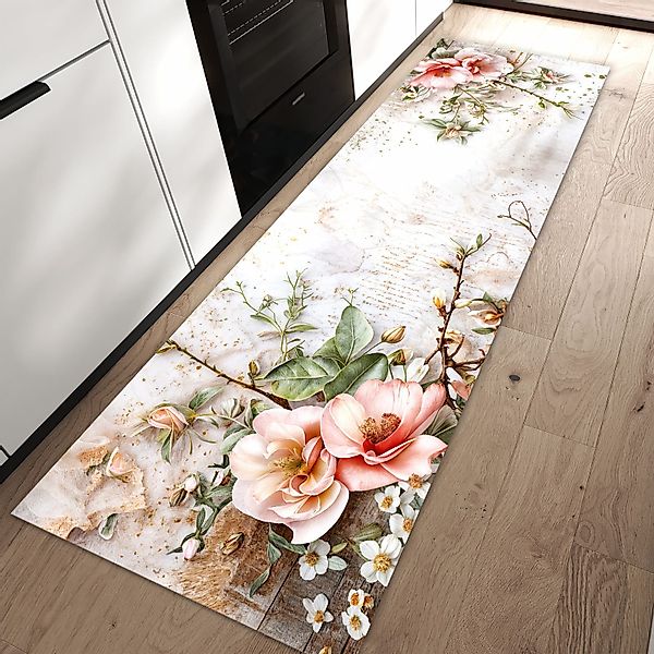 Primedeco Teppich Küchenteppich Warme Blumenarrangement PVC günstig online kaufen
