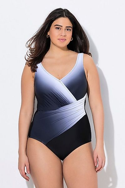 Ulla Popken Badeanzug Badeanzug Farbverlauf Softcups drapiert recycelt günstig online kaufen